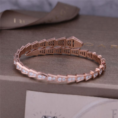Kwaliteit Van de de één-rol van Rose Gold Bracelet Serpenti Viper van de luxekast volledige Armband 353792 diamantslang fabriek
