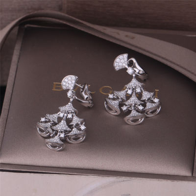 Kwaliteit Roma High Jewelry-DIVAS DROOMoorringen in 18K-witgoud met 7 Belangrijke Diamanten en volledige diamanten die pavé wordt geplaatst fabriek