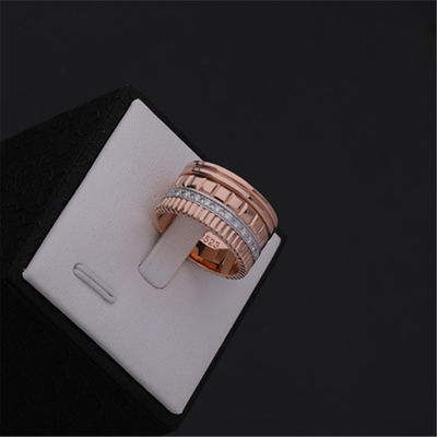 Kwaliteit Luxe Gouden Juwelen Echte 18 Karat Gold Diamond Quatre Radiant Edition Large Ring Ref JRG02484 fabriek