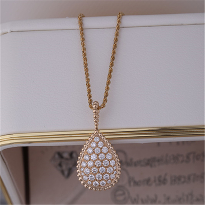 Van de Luxe Gouden Juwelen van China van de Fabrieksserpereal van het Serpentboheme Gouden Lang de Halsband Groot Motief met Broche Pin Pave Diamonds