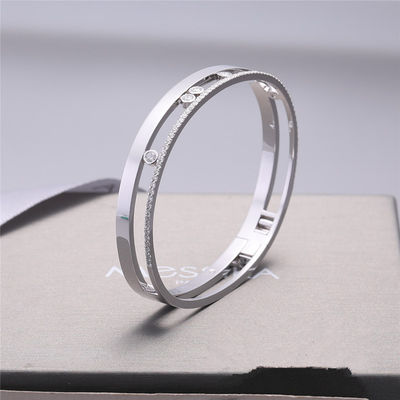 Kwaliteit De Juwelen van de de Armbandluxe van Romane Bangle White Gold Diamond van de Luxury Jewelrybeweging voor Vrouwen fabriek