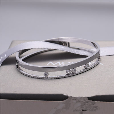 Kwaliteit De Juwelen van de de Armbandluxe van Romane Bangle White Gold Diamond van de Luxury Jewelrybeweging voor Vrouwen fabriek