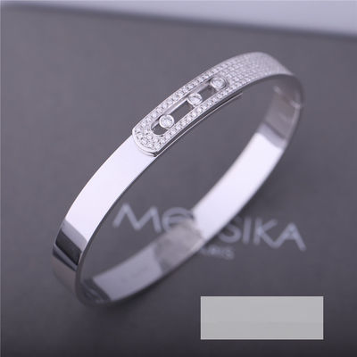 Kwaliteit Witgoud Diamond Bracelet Paris Jewelry 4.5mm Breedte fabriek