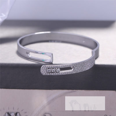 Kwaliteit Witgoud Diamond Bracelet Paris Jewelry 4.5mm Breedte fabriek