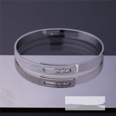 Kwaliteit Witgoud Diamond Bracelet Paris Jewelry 4.5mm Breedte fabriek