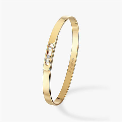 Kwaliteit 18K gele Gouden Luxury Jewelry-Beweging Noa Diamond Bangle Bracelet For Ladies fabriek