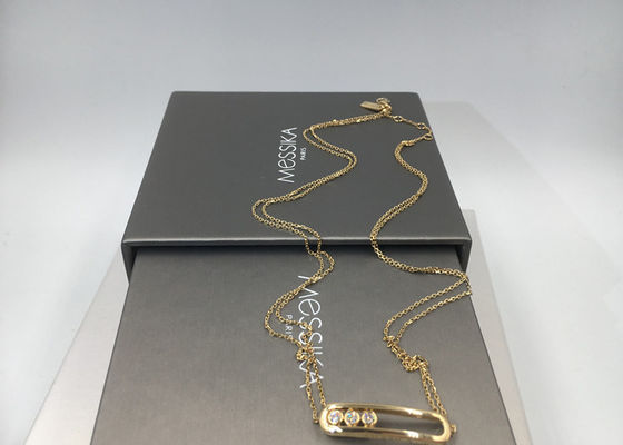 Kwaliteit Het dubbele Gele Goud van Parijs Jewelry18K van de Kettingshalsband Geen Halfedelsteen met Zadelvorm fabriek
