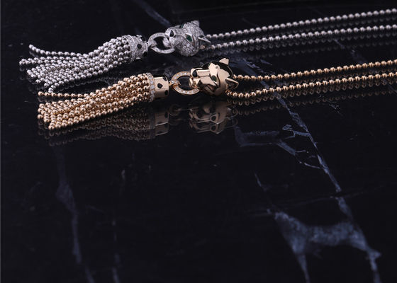 Kwaliteit De Diamanten van het de Smaragdenonyx van de PanthèRede Cartier Necklace White Gold Black Lak fabriek